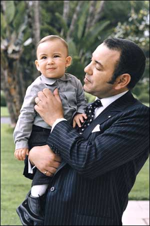 Mohammed VI et le prince héritier Moulay Hassan